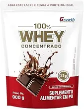 Whey Protein Concentrado 100% Growth Supplements 900g - Chocolate
